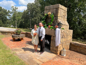 couple standing at our outdoor wedding venue