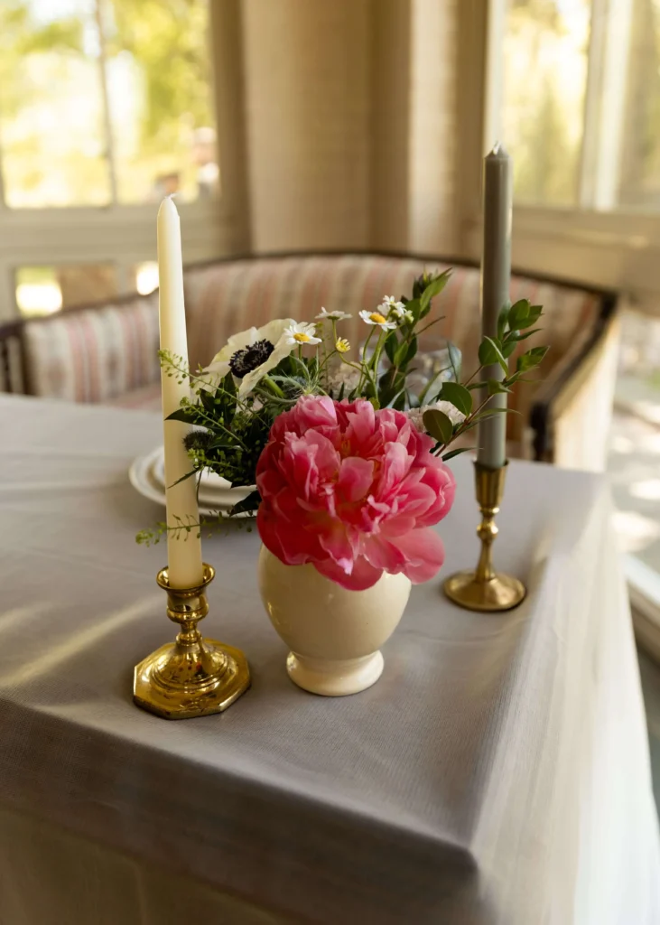 flower-on-table - Riegel Hall - Ware Shoals, SC flower-on-table