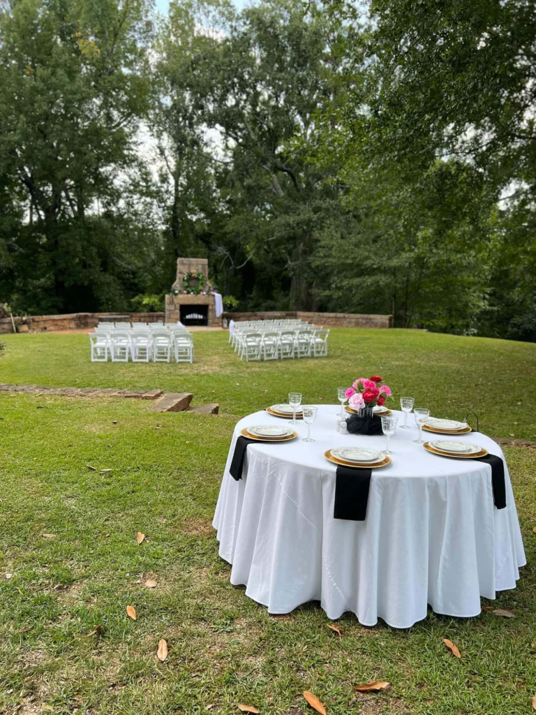 outdoor-table-setting - Riegel Hall - Ware Shoals, SC special-event